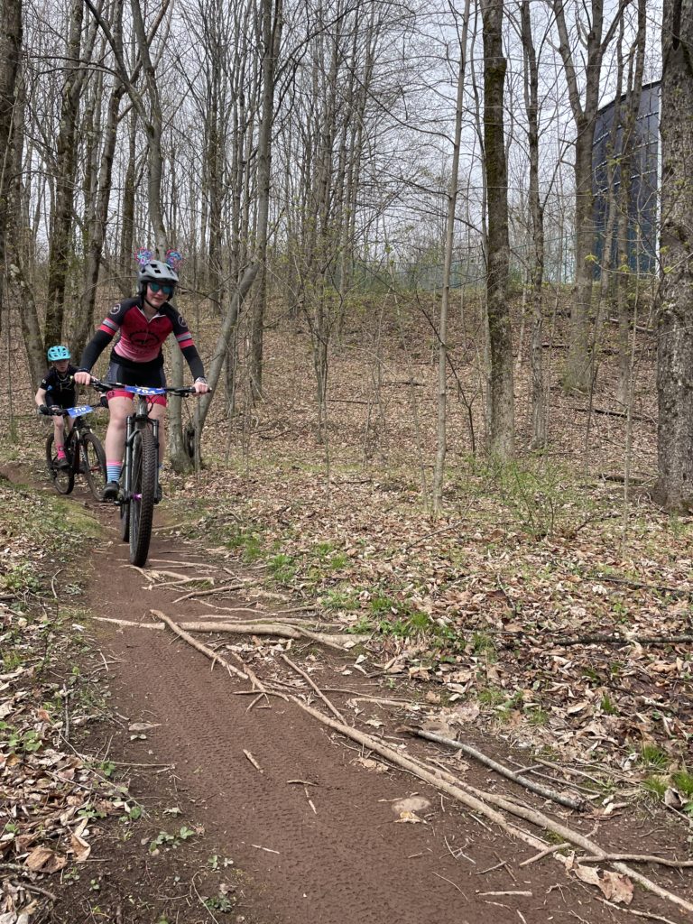 Rayleigh on the trail at Walnut Mountain.