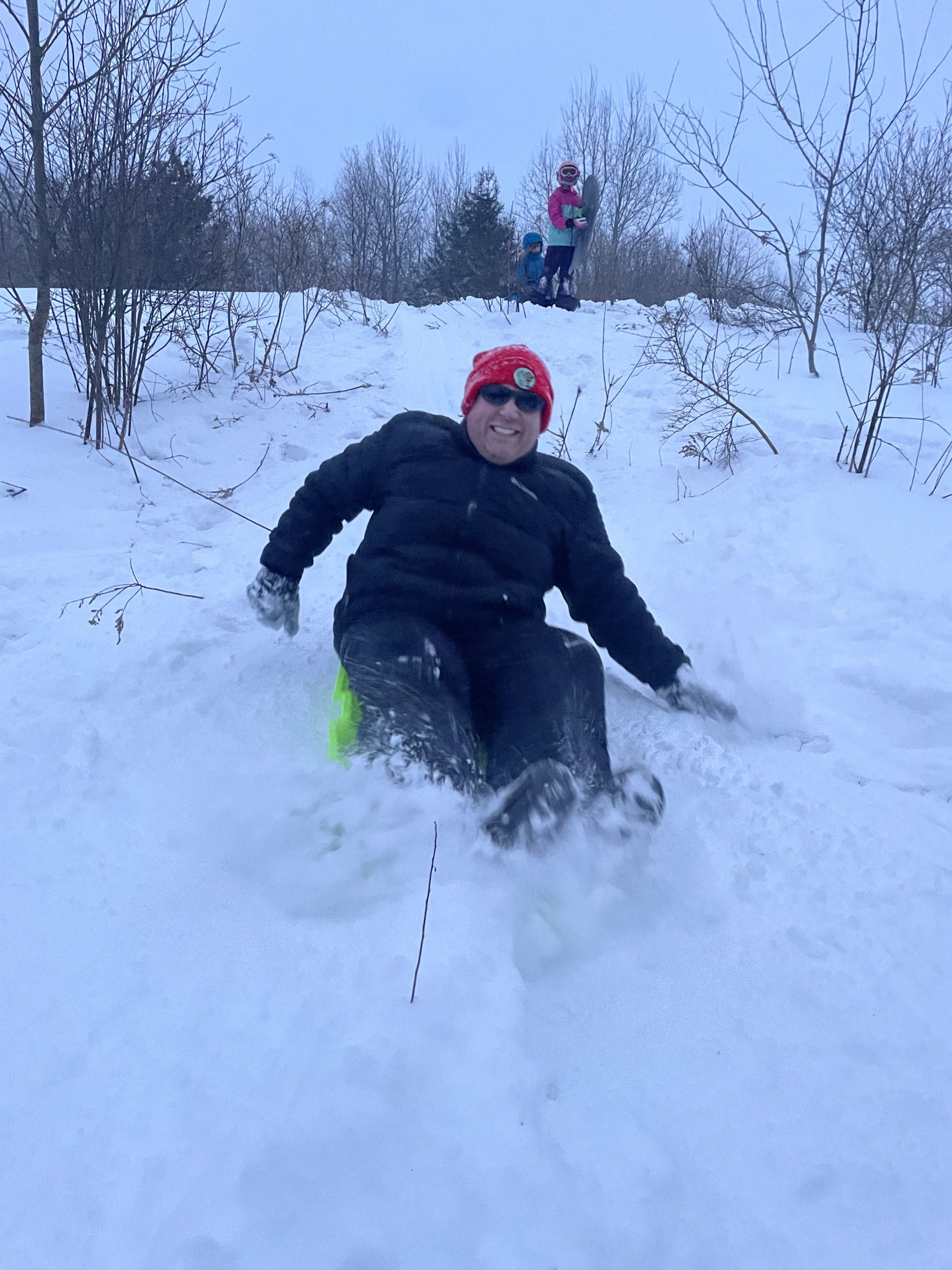 Kevin Sledding in western NY New Year's eve.